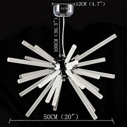 Designer Touch Decorative Globe Chrome Feature for Crystal Metal Chandelier