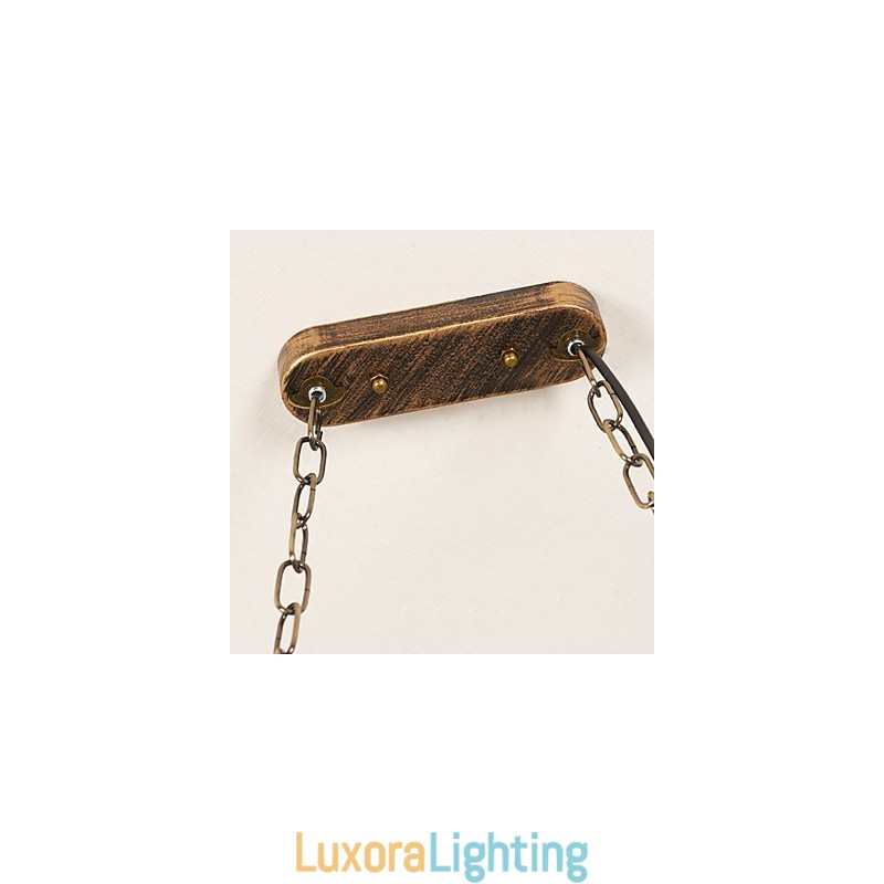 Designer Touch Decorative Rustic Lodge Vintage Retro Country Globe Painting Feature for Mini Style Designers Metal Chandelier