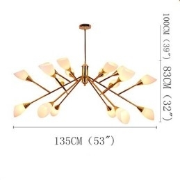 Designer Touch Decorative Nordic Simple Atmospheric Pastoral Chandelier Creative Lobby Chandelier Lamp
