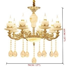 Designer Touch Decorative European Style Atmosphere Zinc Alloy Crystal Home Chandelier