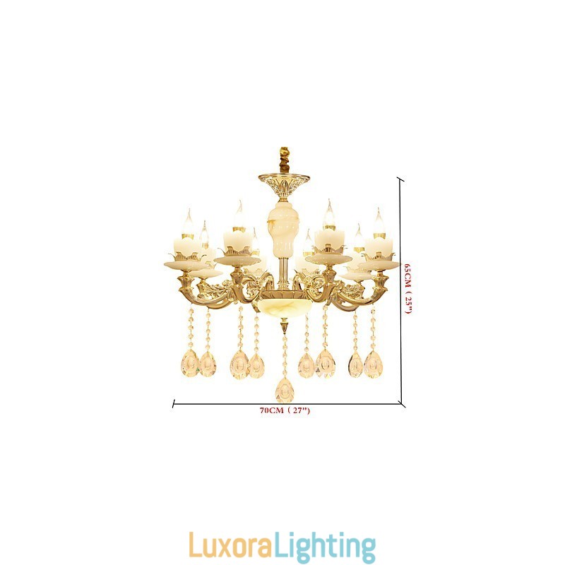 Designer Touch Decorative European Style Atmosphere Zinc Alloy Crystal Home Chandelier