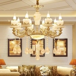 Designer Touch Decorative European Style Atmosphere Zinc Alloy Crystal Home Chandelier