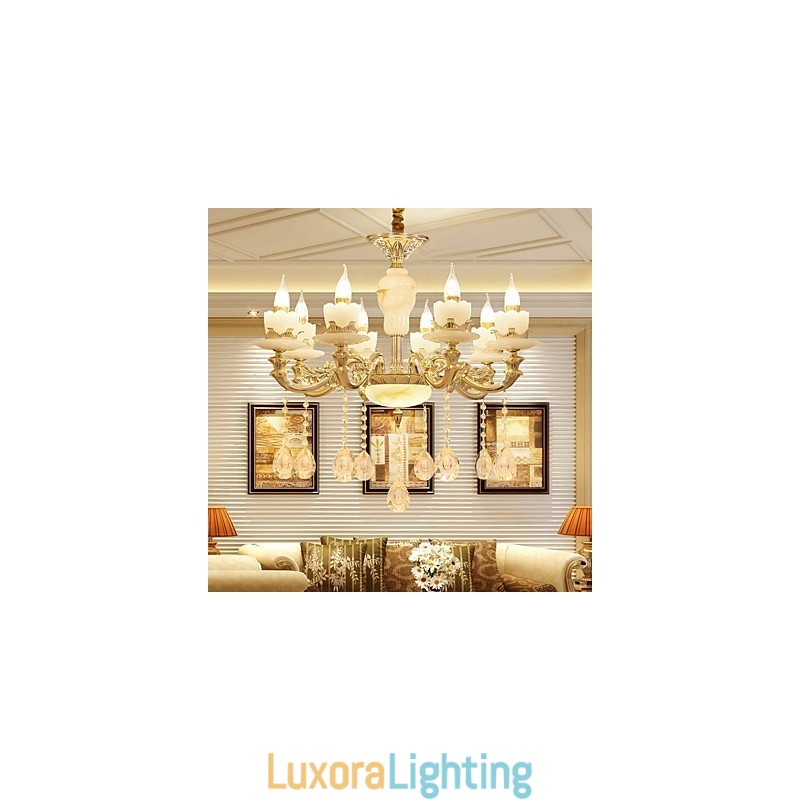 Designer Touch Decorative European Style Atmosphere Zinc Alloy Crystal Home Chandelier