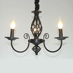 Designer Touch Decorative European Style Chandelier 3 Lights Chandelier Simple Lights Creative Iron Candles Lamps