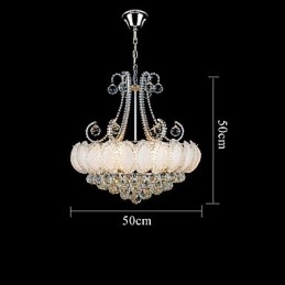 Designer Touch Decorative Modern Luxury Chandelier Crystal Pendant Light Diameter 50CM Contains 8 Bulbs