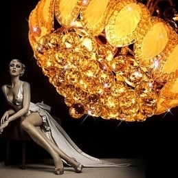 Designer Touch Decorative Modern Luxury Chandelier Crystal Pendant Light Diameter 50CM Contains 8 Bulbs