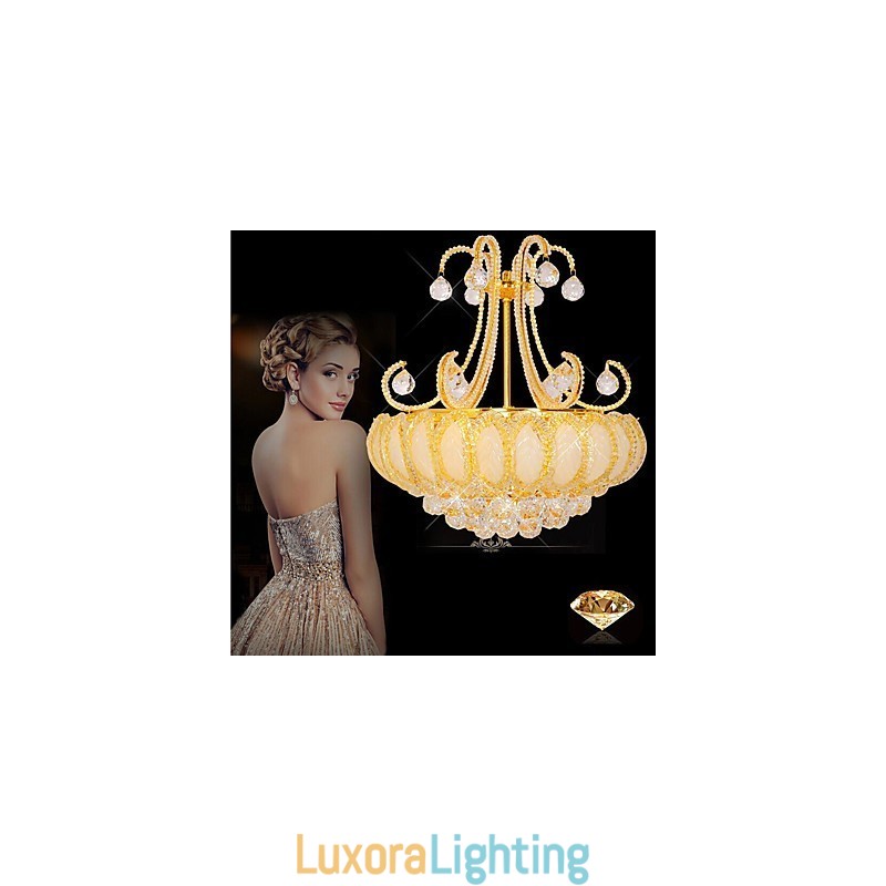 Designer Touch Decorative Modern Luxury Chandelier Crystal Pendant Light Diameter 50CM Contains 8 Bulbs