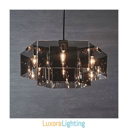 Designer Touch Decorative Rustic Lodge Painting Feature for Designers Metal Indoor 6 Bulbs Chandelier