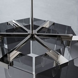 Designer Touch Decorative Rustic Lodge Painting Feature for Designers Metal Indoor 6 Bulbs Chandelier