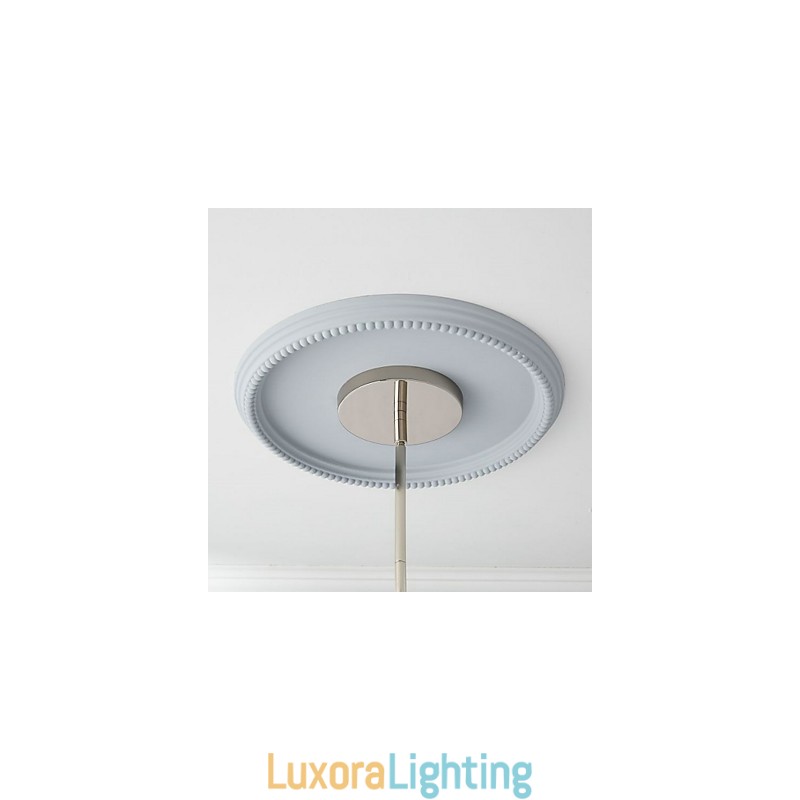 Designer Touch Decorative Rustic Lodge Painting Feature for Designers Metal Indoor 6 Bulbs Chandelier