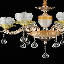 Designer Touch Decorative Traditional Classic Zinc Alloy Feature for Crystal Mini Style Metal 6 Bulbs Chandelier