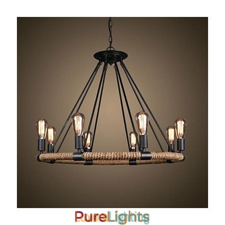 Designer Touch Decorative Traditional Classic Rustic Lodge Vintage Retro Country Painting Metal Pendant Light