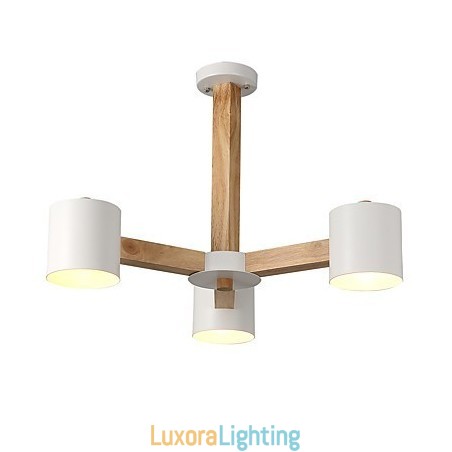 Designer Touch Decorative 3 Lights Chandelier Modern Contemporary Traditional Classic Vintage Country Wood Feature for Wood