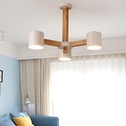 Designer Touch Decorative 3 Lights Chandelier Modern Contemporary Traditional Classic Vintage Country Wood Feature for Wood