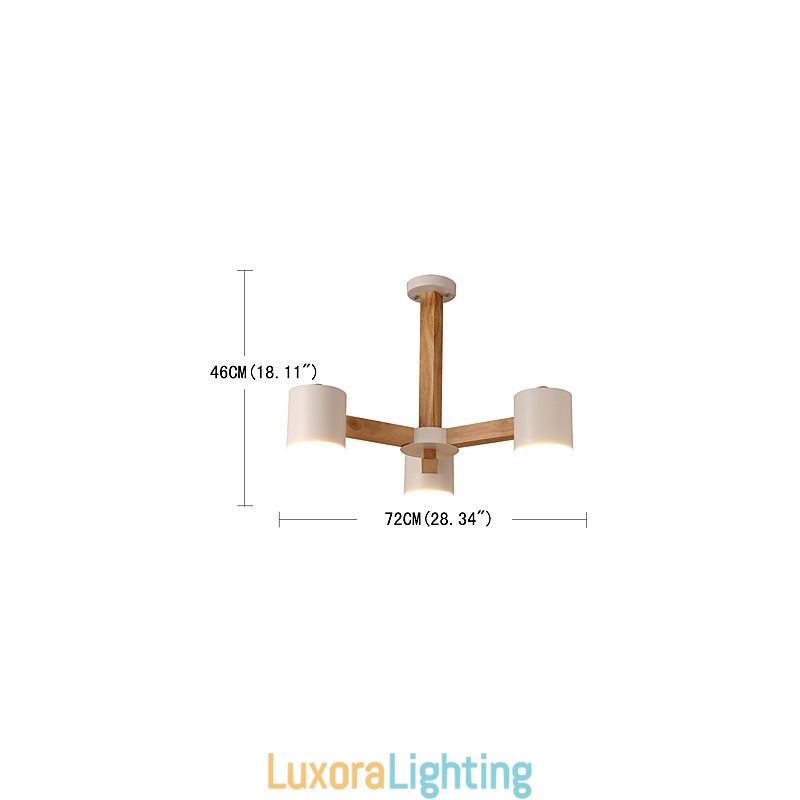 Designer Touch Decorative 3 Lights Chandelier Modern Contemporary Traditional Classic Vintage Country Wood Feature for Wood