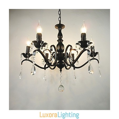 Designer Touch Decorative Chandelier Simple Crystal Iron Candle Lights Decoration Lamps Lighting