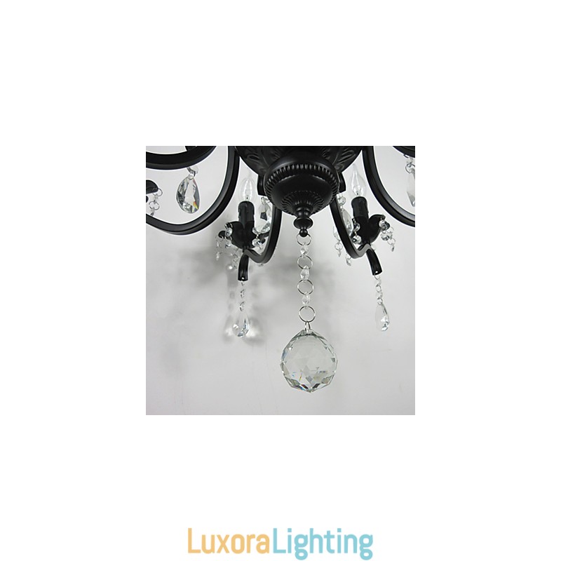 Designer Touch Decorative Chandelier Simple Crystal Iron Candle Lights Decoration Lamps Lighting