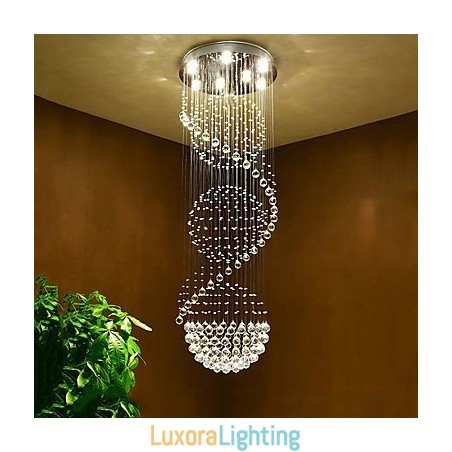 Designer Touch Decorative Crystal Ceiling Chandelier Pendant Light Indoor Home Hanging Lighting Lamps Fixtures for Stairs