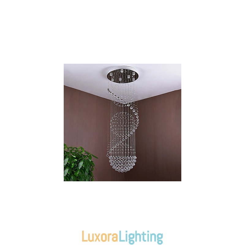 Designer Touch Decorative Crystal Ceiling Chandelier Pendant Light Indoor Home Hanging Lighting Lamps Fixtures for Stairs