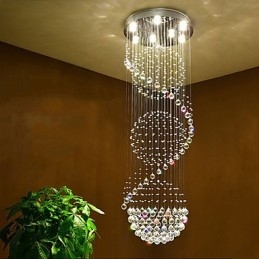 Designer Touch Decorative Crystal Ceiling Chandelier Pendant Light Indoor Home Hanging Lighting Lamps Fixtures for Stairs