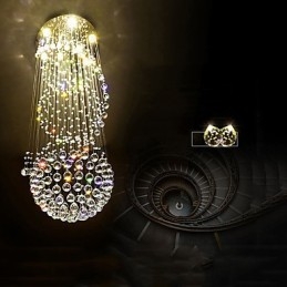 Designer Touch Decorative Crystal Ceiling Chandelier Pendant Light Indoor Home Hanging Lighting Lamps Fixtures for Stairs