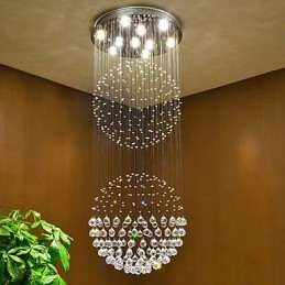 Designer Touch Decorative Crystal Ceiling Pendant Light Indoor Chandelier Home Hanging Lighting Lamps Fixtures