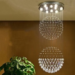 Designer Touch Decorative Crystal Ceiling Pendant Light Indoor Chandelier Home Hanging Lighting Lamps Fixtures