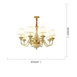 Designer Touch Decorative All Copper Chandelier Jade Chandelier
