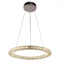 Designer Touch Decorative Modern Ring Crystal Pendant Light Crystal Chandelier Ceiling Light Indoor Lamps Fixtures Dimmable with Remote Control