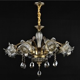 Designer Touch Decorative Rustic Lodge Painting Feature for Designers Metal Indoor Shops 2 Bulbs Chandelier