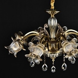 Designer Touch Decorative Rustic Lodge Painting Feature for Designers Metal Indoor Shops 2 Bulbs Chandelier