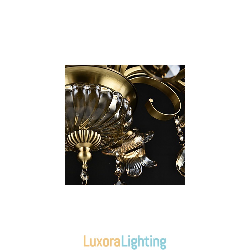 Designer Touch Decorative Rustic Lodge Painting Feature for Designers Metal Indoor Shops 2 Bulbs Chandelier