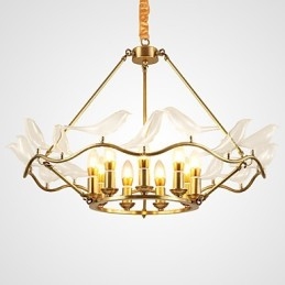 Designer Touch Decorative Modern Contemporary Brass Feature for Designers Metal Chandelier