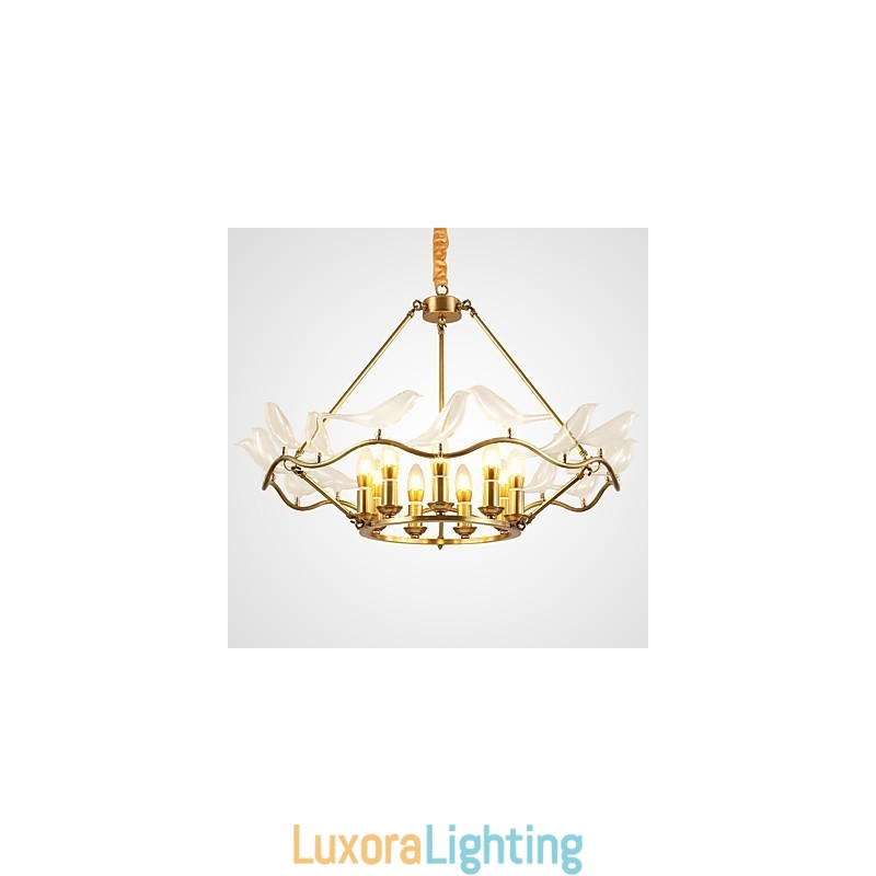 Designer Touch Decorative Modern Contemporary Brass Feature for Designers Metal Chandelier
