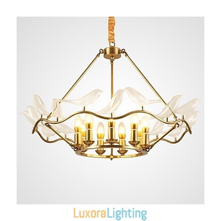 Designer Touch Decorative Modern Contemporary Brass Feature for Designers Metal Chandelier