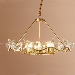 Designer Touch Decorative Modern Contemporary Brass Feature for Designers Metal Chandelier