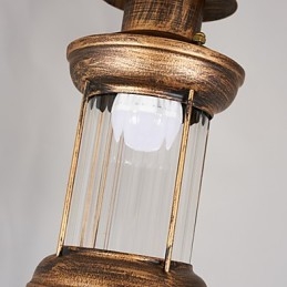 Designer Touch Decorative Rustic Lodge Globe Vintage Retro Country Painting Feature for Mini Style Designers Metal Chandelier