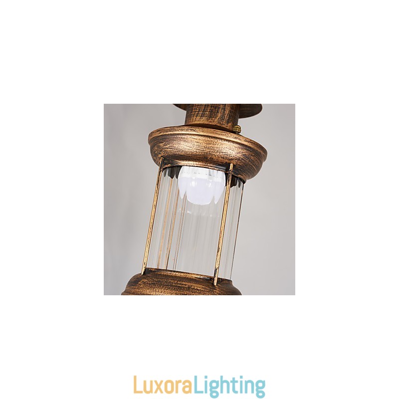 Designer Touch Decorative Rustic Lodge Globe Vintage Retro Country Painting Feature for Mini Style Designers Metal Chandelier