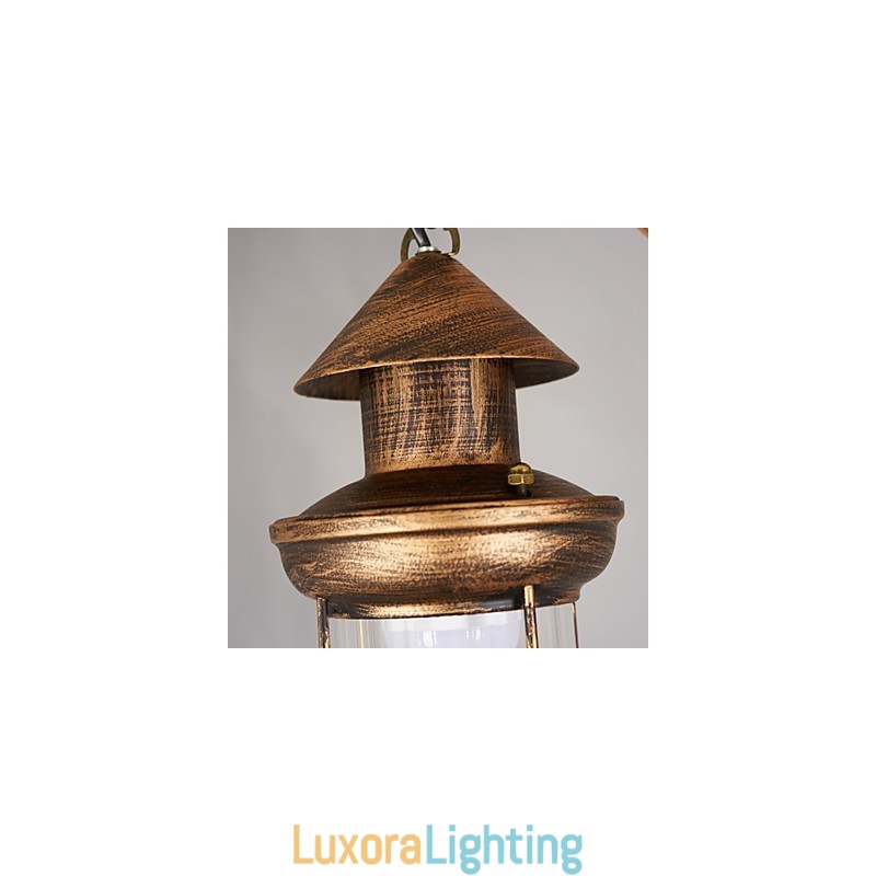 Designer Touch Decorative Rustic Lodge Globe Vintage Retro Country Painting Feature for Mini Style Designers Metal Chandelier