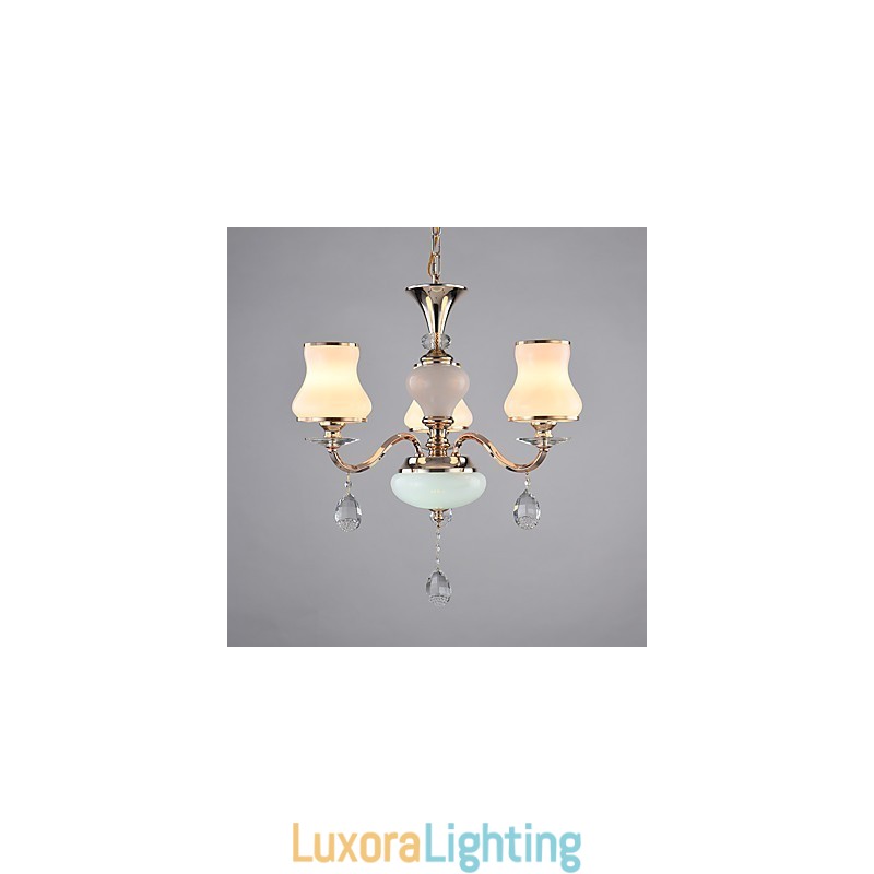Designer Touch Decorative Modern Contemporary Electroplated Feature for Crystal Metal Chandelier