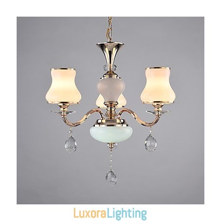 Designer Touch Decorative Modern Contemporary Electroplated Feature for Crystal Metal Chandelier