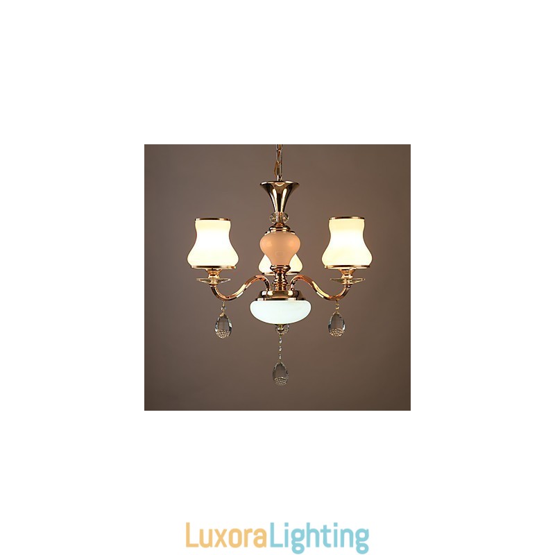 Designer Touch Decorative Modern Contemporary Electroplated Feature for Crystal Metal Chandelier