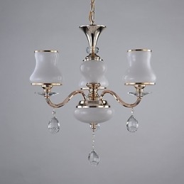Designer Touch Decorative Modern Contemporary Electroplated Feature for Crystal Metal Chandelier