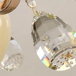 Designer Touch Decorative Modern Contemporary Electroplated Feature for Crystal Metal Chandelier