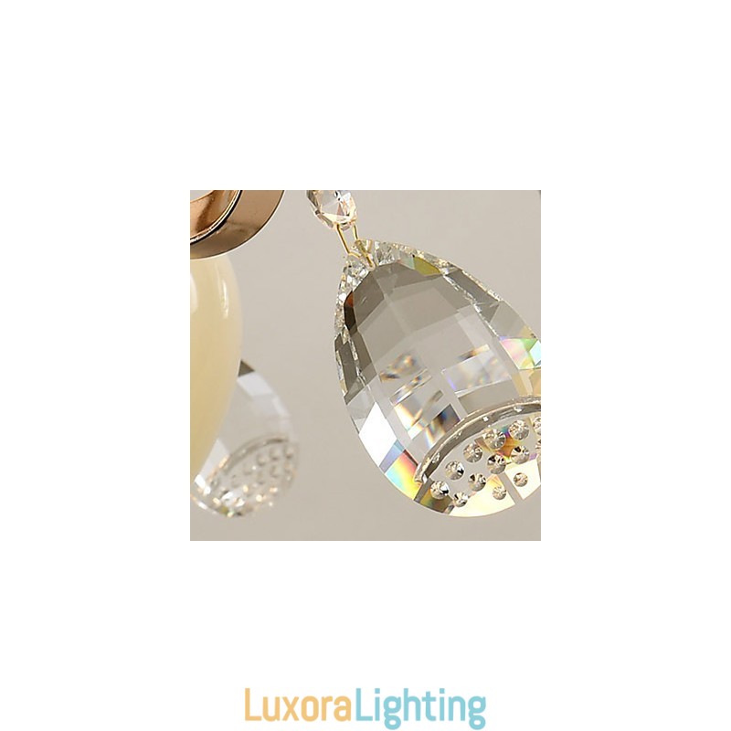 Designer Touch Decorative Modern Contemporary Electroplated Feature for Crystal Metal Chandelier