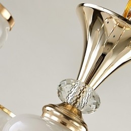 Designer Touch Decorative Modern Contemporary Electroplated Feature for Crystal Metal Chandelier