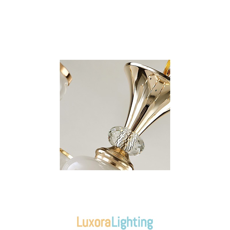 Designer Touch Decorative Modern Contemporary Electroplated Feature for Crystal Metal Chandelier