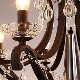 Designer Touch Decorative 5 Lights Crystal Chandelier Modern Contemporary Traditional Classic Rustic Lodge Vintage Retro Lantern Drum Country Painting