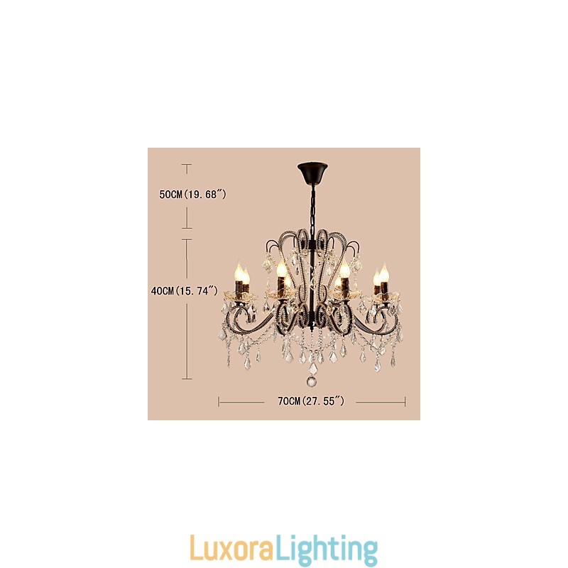 Designer Touch Decorative 8 Lights Crystal Chandelier Modern Contemporary Traditional Classic Rustic Lodge Vintage Retro