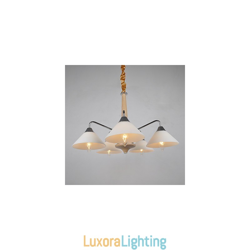 Designer Touch Decorative Modern Contemporary Country Electroplated Feature for Wood Bamboo Chandelier